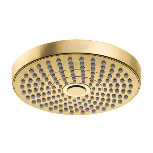 Croma Select S Showerhead 180 2-Jet, 2.5 Gpm in Brushed Gold Optic