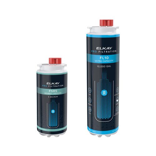 Pro Filtration Fsr5 + Fl10 Dual Pack: Stage 1 Sediment Prefilter + 10000-Gallon Ultra Capacity Filter For Select Pro Filtration Bottle Filling Stations