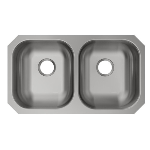 Stainless Steel Sink 31-3/4" X 18-1/4" X 5-1/2" Undermount Double Bowl 20 Gauge Pack Of 10