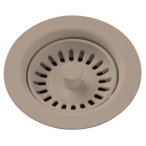 Quartz Perfect Drain 3-1/2" Polymer Disposer Flange With Removable Basket Strainer And Rubber Stopper Sandstone