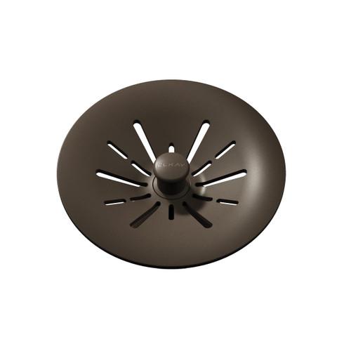 Quartz Perfect Drain 3-1/2" Removable Polymer Basket Strainer And Rubber Stopper Chestnut in Chestnut