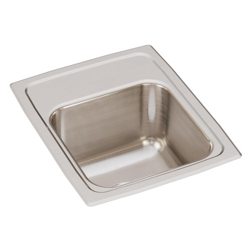Lustertone Classic Stainless Steel 13" X 16" X 7-5/8", 0-Hole Single Bowl Drop-In Sink in Lustrous Satin