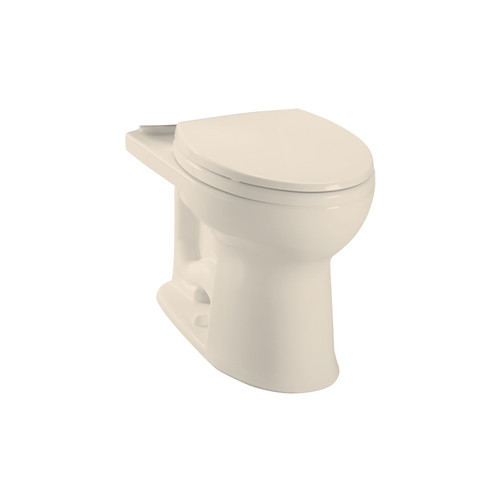 Elongated Toilet Bowl with SanaGloss Ceramic Glaze - Seat Not Included in Bone Elongated Toilet Bowl with SanaGloss Ceramic Glaze - Seat Not Included in Bone