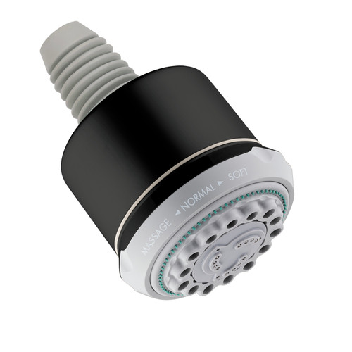 Clubmaster Showerhead 3-Jet, 2.5 Gpm in Matte Black