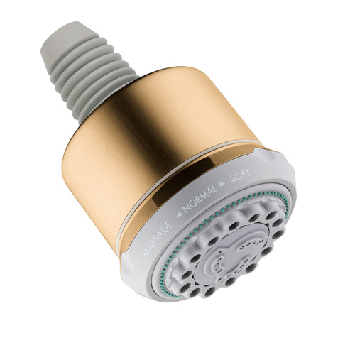 Clubmaster Showerhead 3-Jet, 2.5 Gpm in Brushed Bronze