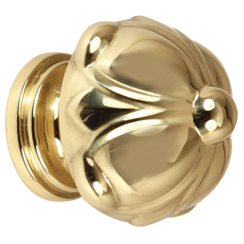 Ornate A6929-14-PB Knob Traditional 1-1/4-in in Polished Brass Ornate A6929-14-PB Knob Traditional 1-1/4-in in Polished Brass