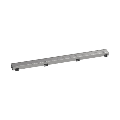 Raindrain Match Classic Trim Classic 31 1/2" With Height Adjustable Frame In Brushed Stainless Steel