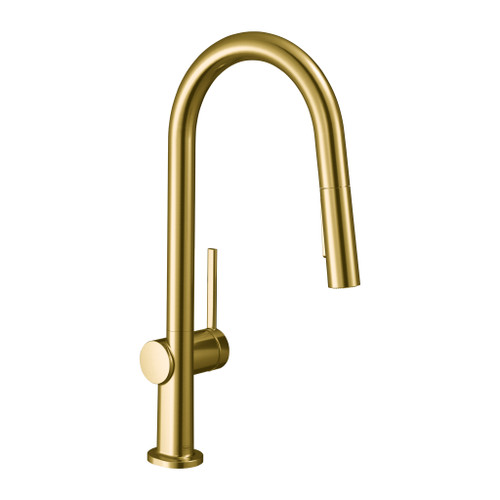 Talis N Higharc Kitchen Faucet, A-Style, 2-Spray Pull-Down, 1.75 Gpm in Brushed Gold Optic