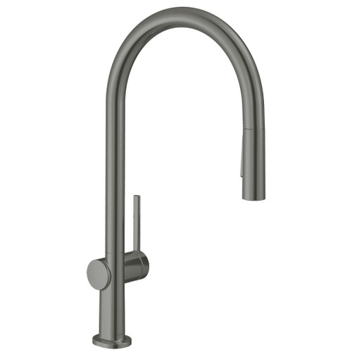 Talis N Higharc Kitchen Faucet, O-Style, 2-Spray Pull-Down, 1.75 Gpm in Brushed Black Chrome