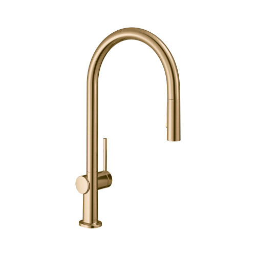 Talis N Higharc Kitchen Faucet, O-Style 2-Spray Pull-Down, 1.75 Gpm in Brushed Bronze