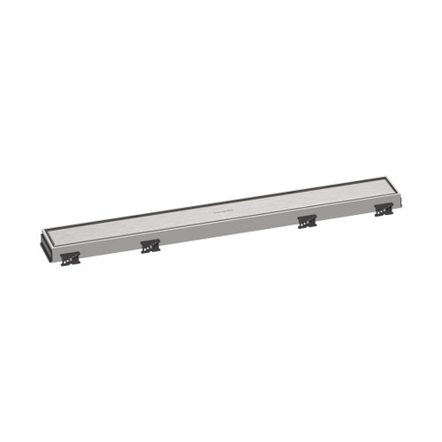 Raindrain Match Trim Zero/ Tile 23 5/8" With Height Adjustable Frame in Brushed Stainless Steel