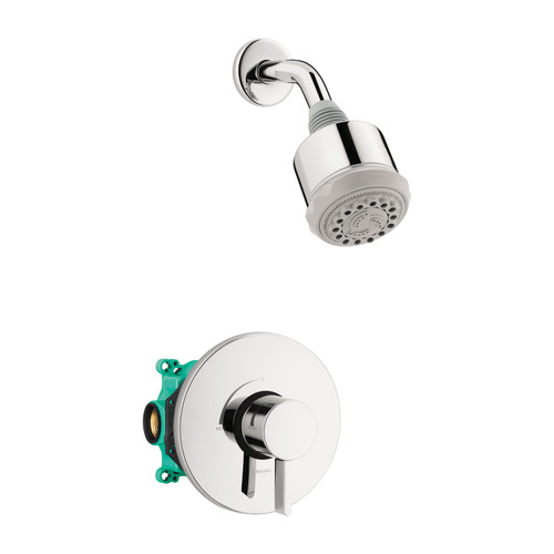 Clubmaster Pressure Balance Shower Set With Rough, 2.5 Gpm in Chrome