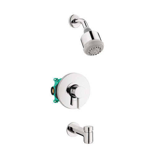 Clubmaster Pressure Balance Tub/Shower Set With Rough, 2.5 Gpm in Chrome