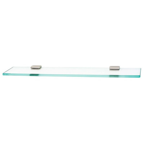 Manhattan A7450-24-PN 24-in Glass Shelf with Brackets Modern in Polished Nickel Manhattan A7450-24-PN 24-in Glass Shelf with Brackets Modern in Polished Nickel