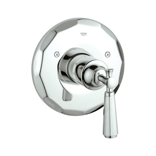 Central Thermostatic Trim with Lever Handle in Chrome
