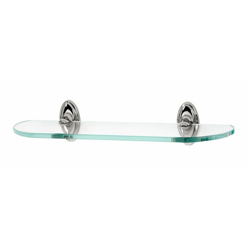 Alno Classic Traditional A8050-18-PC 18-in Glass Shelf with Brackets Traditional in Polished Chrome Alno Classic Traditional A8050-18-PC 18-in Glass Shelf with Brackets Traditional in Polished Chrome