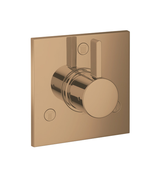 Ecostat Diverter Trim Square Trio/Quattro in Brushed Bronze