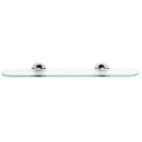 Alno Contemporary I A8350-18-PC 18-in Glass Shelf with Brackets Modern in Polished Chrome Alno Contemporary I A8350-18-PC 18-in Glass Shelf with Brackets Modern in Polished Chrome