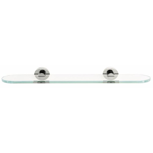 Alno Contemporary I A8350-18-PN 18-in Glass Shelf with Brackets Modern in Polished Nickel Alno Contemporary I A8350-18-PN 18-in Glass Shelf with Brackets Modern in Polished Nickel