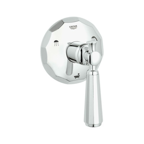 Grohe 19272000 Kensington 3-Port Diverter Valve Trim Kit With Lever Handle