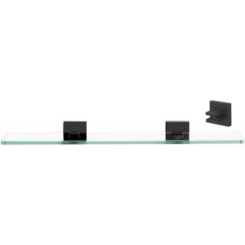 Contemporary II A8450-18-BRZ 18-in Glass Shelf with Brackets Modern in Bronze Contemporary II A8450-18-BRZ 18-in Glass Shelf with Brackets Modern in Bronze