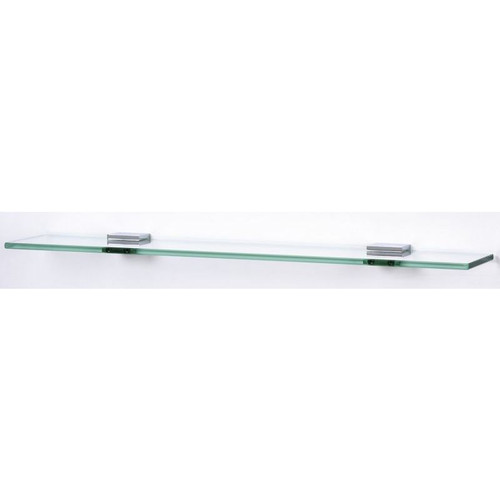 Alno Contemporary II A8455-18-PC 18-in Glass Shelf with Brackets Modern in Polished Chrome Alno Contemporary II A8455-18-PC 18-in Glass Shelf with Brackets Modern in Polished Chrome