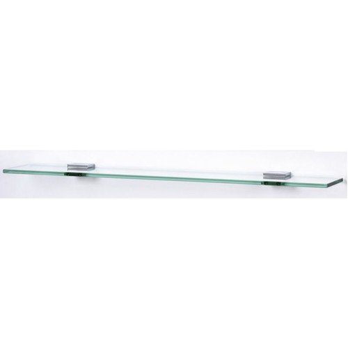 Contemporary II A8455-24-PC 24-in Glass Shelf with Brackets Modern in Polished Chrome Contemporary II A8455-24-PC 24-in Glass Shelf with Brackets Modern in Polished Chrome