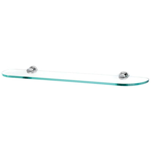 Alno Infinity A8750-24-PC 24-in Glass Shelf with Brackets Modern in Polished Chrome Alno Infinity A8750-24-PC 24-in Glass Shelf with Brackets Modern in Polished Chrome
