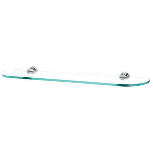 Alno Infinity A8750-24-PN 24-in Glass Shelf with Brackets Modern in Polished Nickel Alno Infinity A8750-24-PN 24-in Glass Shelf with Brackets Modern in Polished Nickel