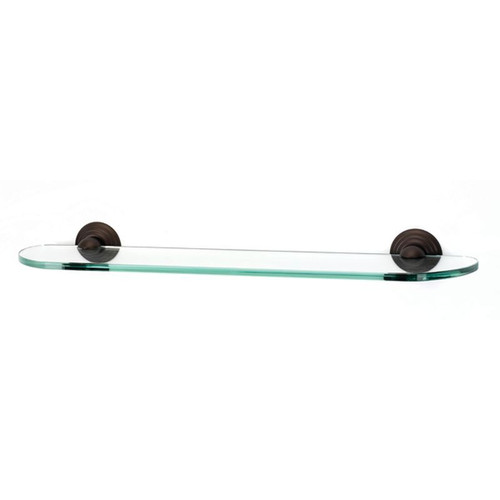 Alno Embassy A9050-24-CHBRZ 24-in Glass Shelf with Brackets Traditional in Chocolate Bronze Alno Embassy A9050-24-CHBRZ 24-in Glass Shelf with Brackets Traditional in Chocolate Bronze
