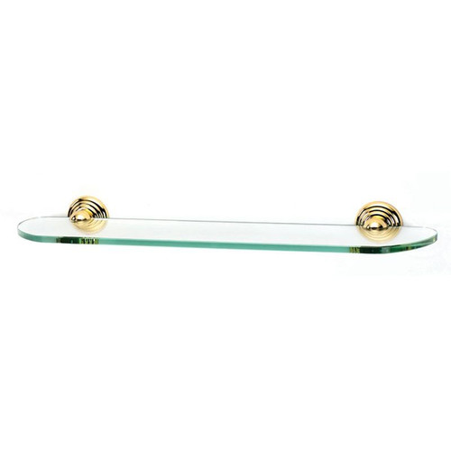 Alno Embassy A9050-24-PB 24-in Glass Shelf with Brackets Traditional in Polished Brass Alno Embassy A9050-24-PB 24-in Glass Shelf with Brackets Traditional in Polished Brass