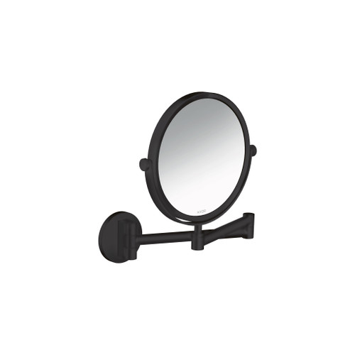 Universal Circular Shaving Mirror in Matte Black