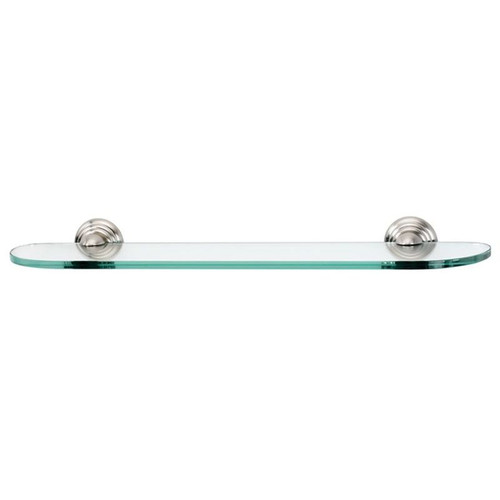 Alno Embassy A9050-24-SN 24-in Glass Shelf with Brackets Traditional in Satin Nickel Alno Embassy A9050-24-SN 24-in Glass Shelf with Brackets Traditional in Satin Nickel