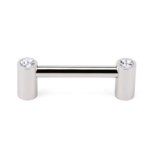 Alno Contemporary Crystal C715-3-PN Crystal Pull Modern in Polished Nickel Alno Contemporary Crystal C715-3-PN Crystal Pull Modern in Polished Nickel
