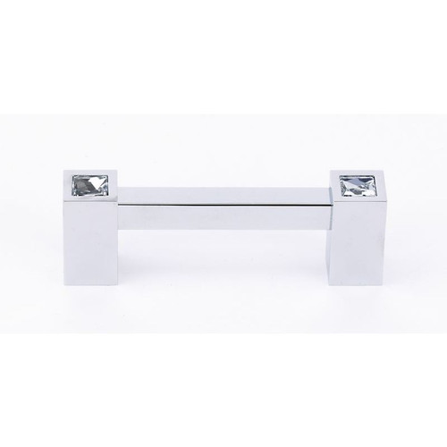 Alno Contemporary Crystal C718-3-PC Crystal Pull Modern in Polished Chrome Alno Contemporary Crystal C718-3-PC Crystal Pull Modern in Polished Chrome