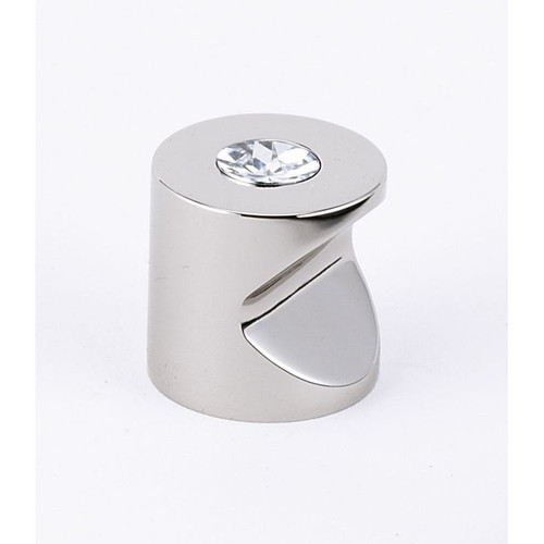Alno Contemporary Crystal C823-1-PN Crystal Knob Modern 1-in in Polished Nickel Alno Contemporary Crystal C823-1-PN Crystal Knob Modern 1-in in Polished Nickel