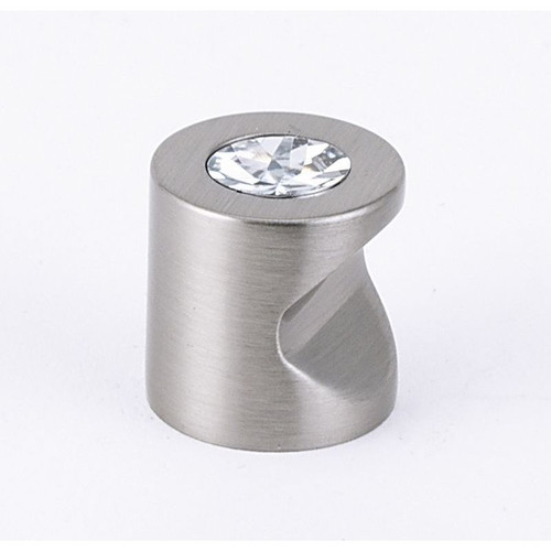 Alno Contemporary Crystal C823-34-SN Crystal Knob Modern 3/4-in in Satin Nickel Alno Contemporary Crystal C823-34-SN Crystal Knob Modern 3/4-in in Satin Nickel