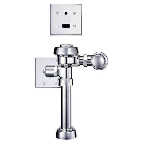 Automatic Flush Valve, Toilet Fixture Type, (4)AA Batteries, 1-in Inlet Size Automatic Flush Valve, Toilet Fixture Type, (4)AA Batteries, 1-in Inlet Size