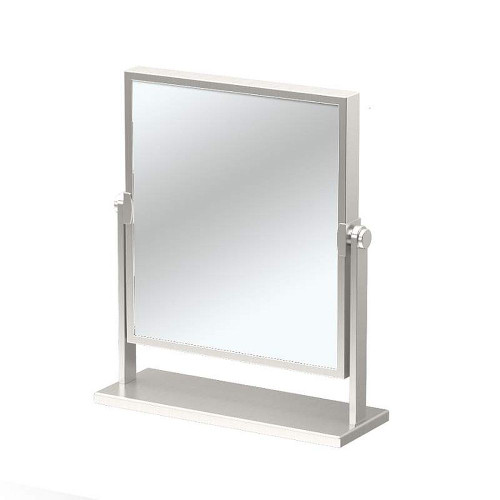 Elegant Magnified Table Mirror in Satin Nickel Elegant Magnified Table Mirror in Satin Nickel