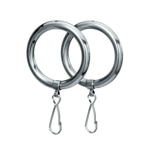 Shower Curtain Rings, Sold as Pair in Chrome