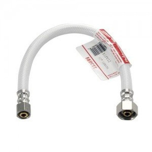 Reinforced Vinyl 20-in No-Burst Faucet Connector with 3/8-in Female Compression Thread x 1/2-in I.P. Female Straight Thread Reinforced Vinyl 20-in No-Burst Faucet Connector with 3/8-in Female Compression Thread x 1/2-in I.P. Female Straight Thread