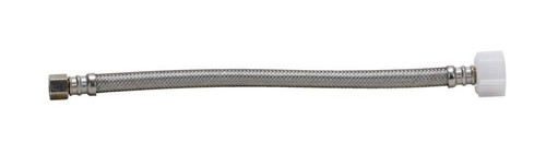 Braided Stainless Steel 16-in Toilet Connector with 3/8-in Female Compression Thread x 7/8-in Female Ballcock Thread Braided Stainless Steel 16-in Toilet Connector with 3/8-in Female Compression Thread x 7/8-in Female Ballcock Thread