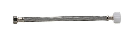 Braided Stainless Steel 16-in Toilet Connector with 1/2-in Female Compression Thread x 7/8-in Female Ballcock Thread Braided Stainless Steel 16-in Toilet Connector with 1/2-in Female Compression Thread x 7/8-in Female Ballcock Thread