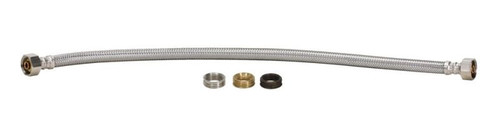 Braided Stainless Steel 20-in Faucet Connector with Universal Connections Braided Stainless Steel 20-in Faucet Connector with Universal Connections