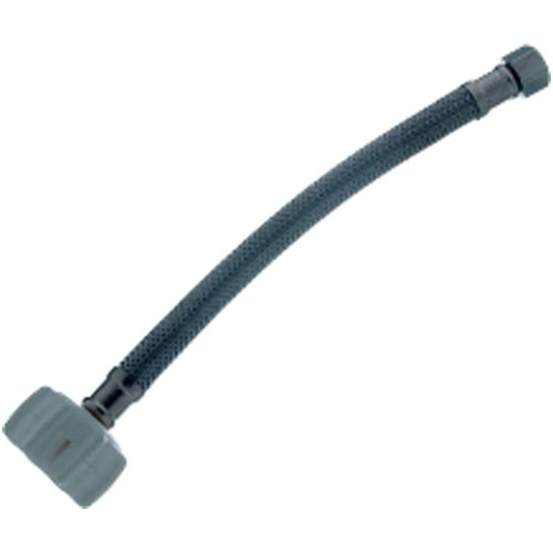 Braided Stainless Steel 9-in Click Seal Toilet Supply Connector with 3/8-in Female Compression Thread x 7/8-in Female Ballcock Thread Braided Stainless Steel 9-in Click Seal Toilet Supply Connector with 3/8-in Female Compression Thread x 7/8-in Female Ballcock Thread