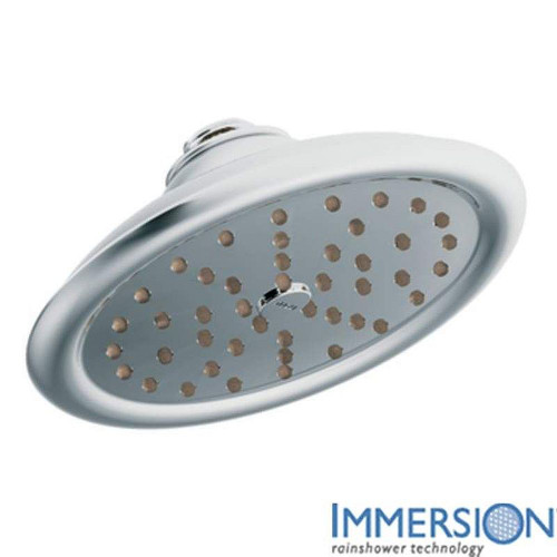 2.5 GPM Single Function Rain Shower Head with Immersion Technology in Chrome