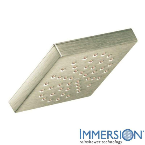 1.5 GPM Single Function Rain Shower Head in Brushed Nickel