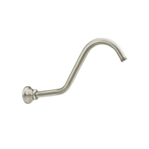 14in Shower Arm with 1/2in Connection in Brushed Nickel