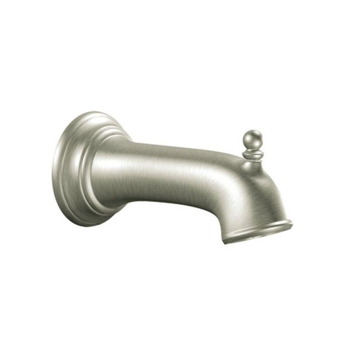 3857BN 7-1/4in Tub Spout with 1/2in Slip Fit Connection (With Diverter) in Brushed Nickel