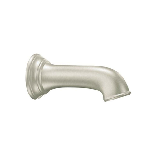 7-1/4in Tub Spout with Slip Fit CC Connection (Less Diverter) in Brushed Nickel